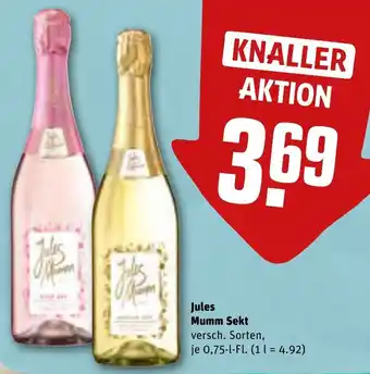 REWE Jules Mumm Sekt 0,75 L Fl. Angebot