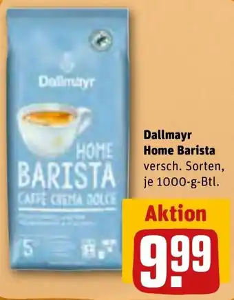 REWE Dallmayr Home Barista 1000 g Btl. Angebot