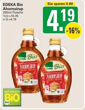 WEZ Edeka Bio Ahornsirup 250 ml Flasche Angebot