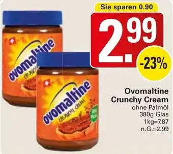 WEZ Ovomaltine Crunchy Cream 380 g Glas Angebot