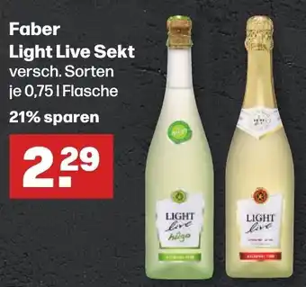 Handelshof Faber Light Live Sekt 0,75 L Flasche Angebot