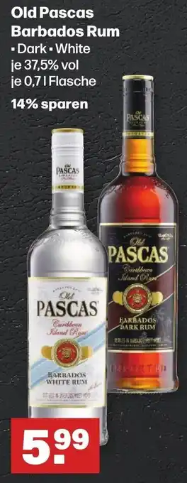 Handelshof Old Pascas Barbados Rum 0,7 L Flasche Angebot