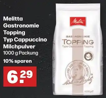 Handelshof Melitta Gastronomie Topping Typ Cappuccino Milchpulver 1000 g Packung Angebot