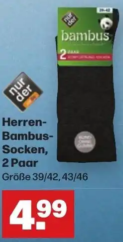 Handelshof nur der Herren Bambus Socken, 2 Paar Angebot