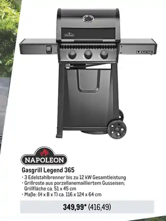 METRO Napoleon Gasgrill Legend | 365 Angebot