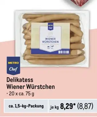 METRO Metro Chef Delikatess Wiener Wurstchen 1.5kg Angebot