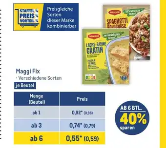 METRO Maggi Fix Angebot