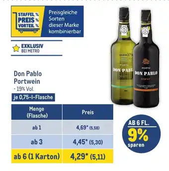 METRO Don Pablo Portwein 750ml Angebot