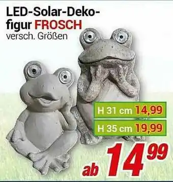 CENTERSHOP Led-solar-deko-figur Frosch Angebot