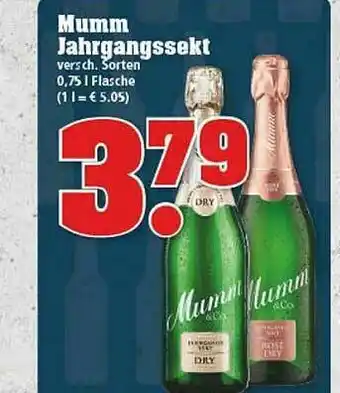 trinkgut Mumm Jahrgangssekt Angebot