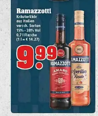 trinkgut Ramazzotti Kräuterlikor Aus Italien Versch. Sorten Angebot