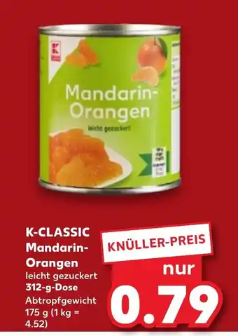 Kaufland K-Classic Mandarin-Orangen 312 g Angebot