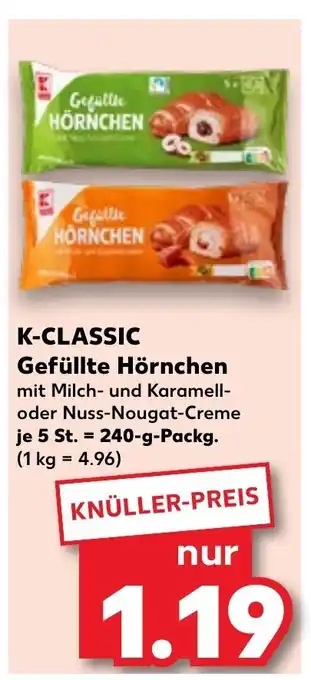 Kaufland K-Classic Gefullte Hornchen 5 st, 240 g Angebot