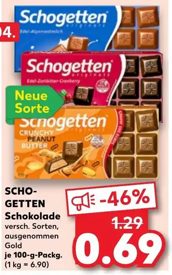 Kaufland Schogetten Schokolade 100 g Angebot