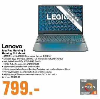 Saturn Lenovo IdeaPad Gaming 3 Gaming Notebook Angebot