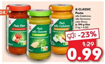 Kaufland K-Classic Pesto 190 g Angebot