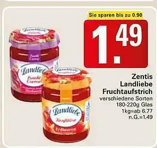 WEZ Zentis landliebe fruchtaufstrich Angebot