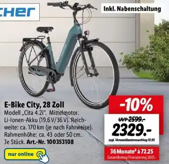 Lidl Fischer E-Bike City, 28 Zoll Angebot