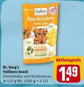 REWE City Dr. Karg's Vollkorn Snack 132g Angebot