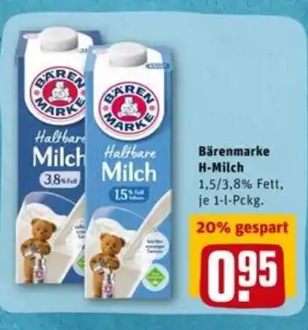 REWE City Bärenmarke H-Milch 1L Angebot