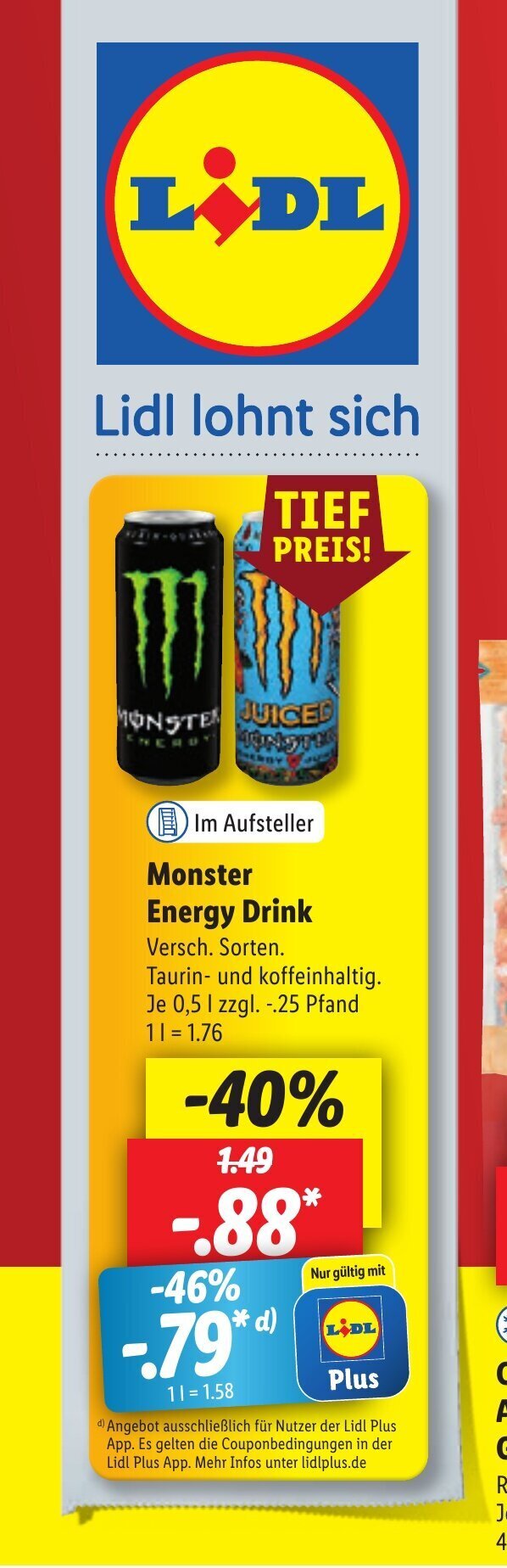 Monster Energy Drink Angebot bei Lidl