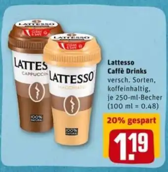 REWE City Lattesso Caffè Drinks 250ml Becher Angebot