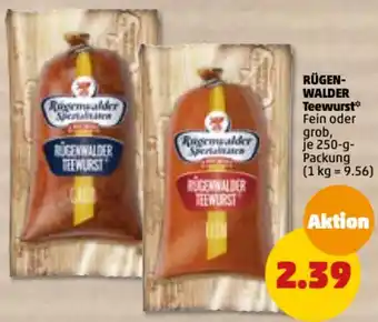 PENNY Rügenwalder Teewurst 250 g Packung Angebot