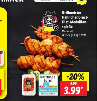 Lidl Grillmeister Hahnchenbrustfilet-Medaillon-spiebe Angebot