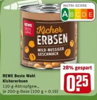 REWE City Rewe Beste Wahl Kichererbsen 200g Angebot