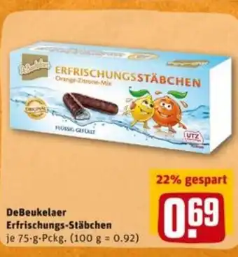 REWE City DeBeukelaer Erfrischungs Stäbchen 75g Angebot