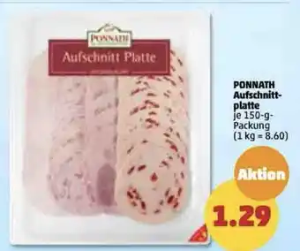 PENNY Ponnath Aufschnittplatte 150 g Packung Angebot