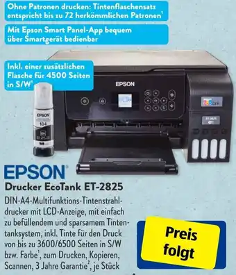 Aldi Süd Epson Drucker EcoTank ET-2825 Angebot