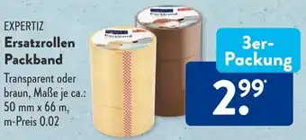 Aldi Süd Expertiz Ersatzrollen Packband 3er Packung Angebot