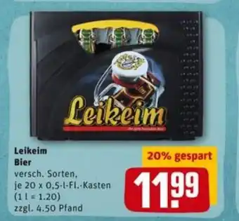 REWE City Leikeim Bier 20x0,5L Angebot