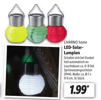 Lidl Livarno Home LED-solar-lampion Angebot