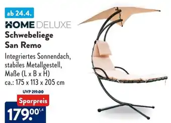 Aldi Süd Home Deluxe Schwebeliege San Remo Angebot