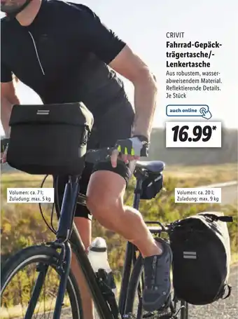 Lidl Crivit fahrrad-gepack-tragertasche/-lenkertasche Angebot