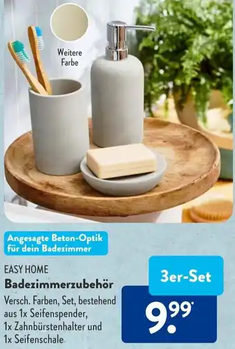 Aldi Süd Easy Home Badezimmerzubehör 3er Set Angebot