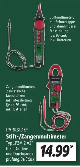 Lidl Parkside stift-/ zangenmultimeter Angebot