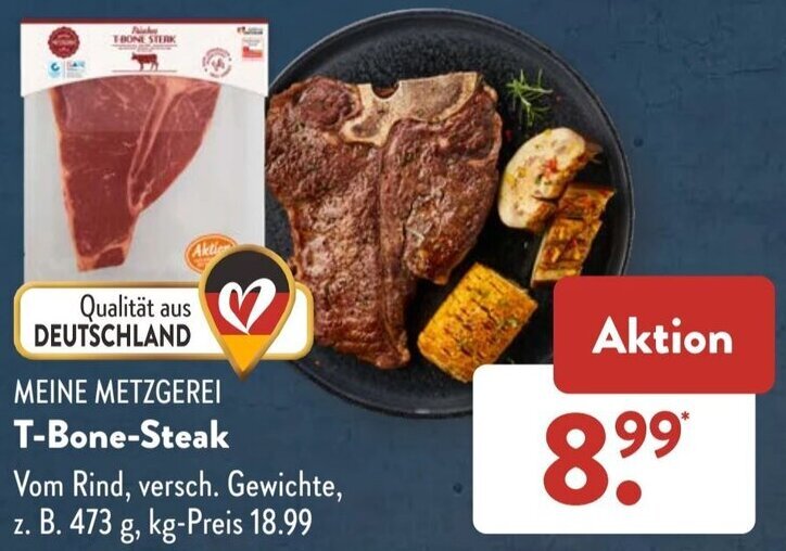 Meine Metzgerei TBone Steak Angebot bei Aldi Süd