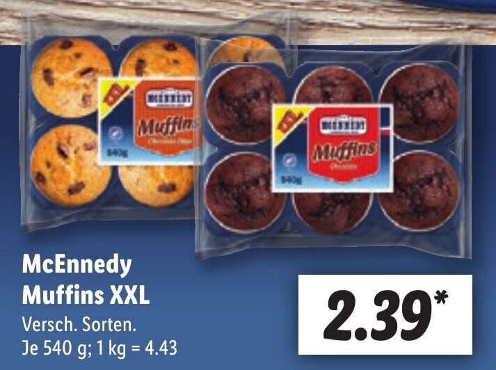 McEnnedy muffins XXL 540G Angebot bei Lidl