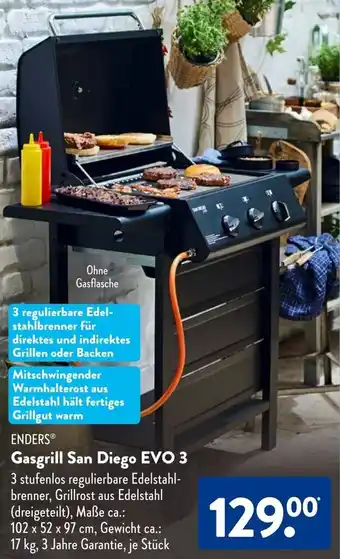 Aldi Süd Enders Gasgrill San Diego Evo 3 Angebot