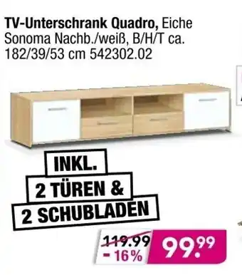 Möbel Boss TV Unterschrank Quadro Angebot