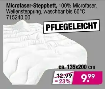 Möbel Boss Microfaser Steppbett Angebot