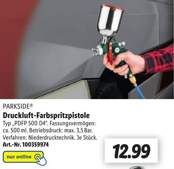 Lidl Parkside druckluft-farbspritzpistole PDFP 500 D4 Angebot