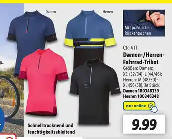 Lidl Crivit damen-/ herren- fahrrad-trikot Angebot