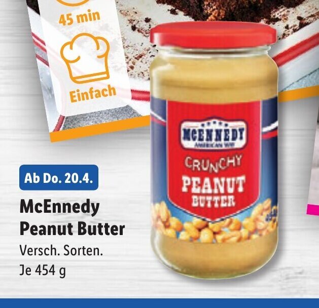 McEnnedy peanut butter 454G Angebot bei Lidl