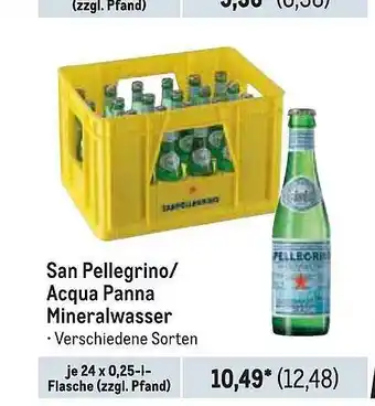 METRO San pellegrino-acqua panna mineralwasser Angebot