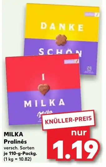 Kaufland Milka Pralinen 110g Angebot