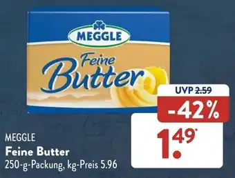 Aldi Süd Meggle Feine Butter 250 g Packung Angebot